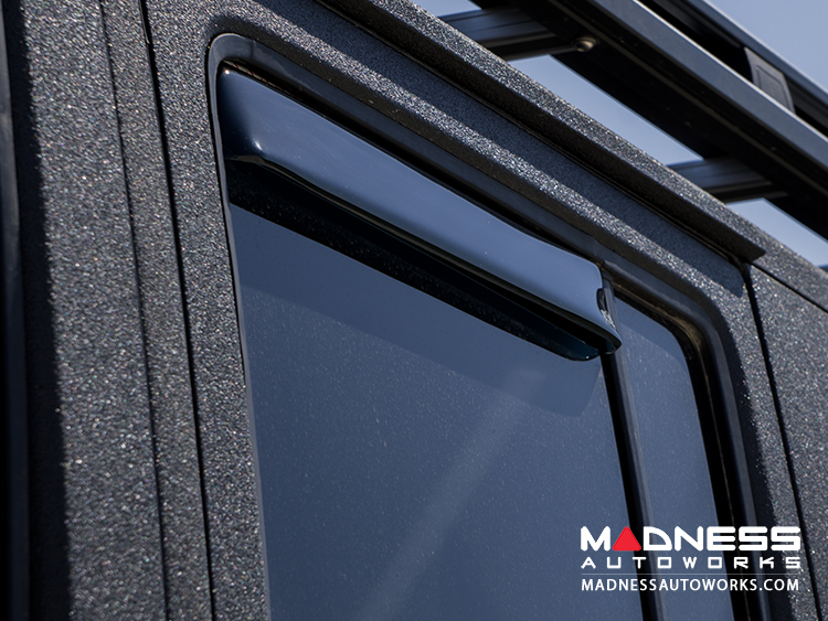 Jeep Wrangler JK Side Window Air Deflectors Front + Rear Full Size